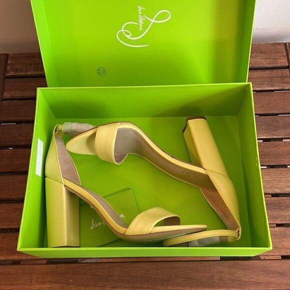 Sam Edelman Yaro Ankle Strap Sandal Butter Yellow Size 9 - Picture 8 of 9